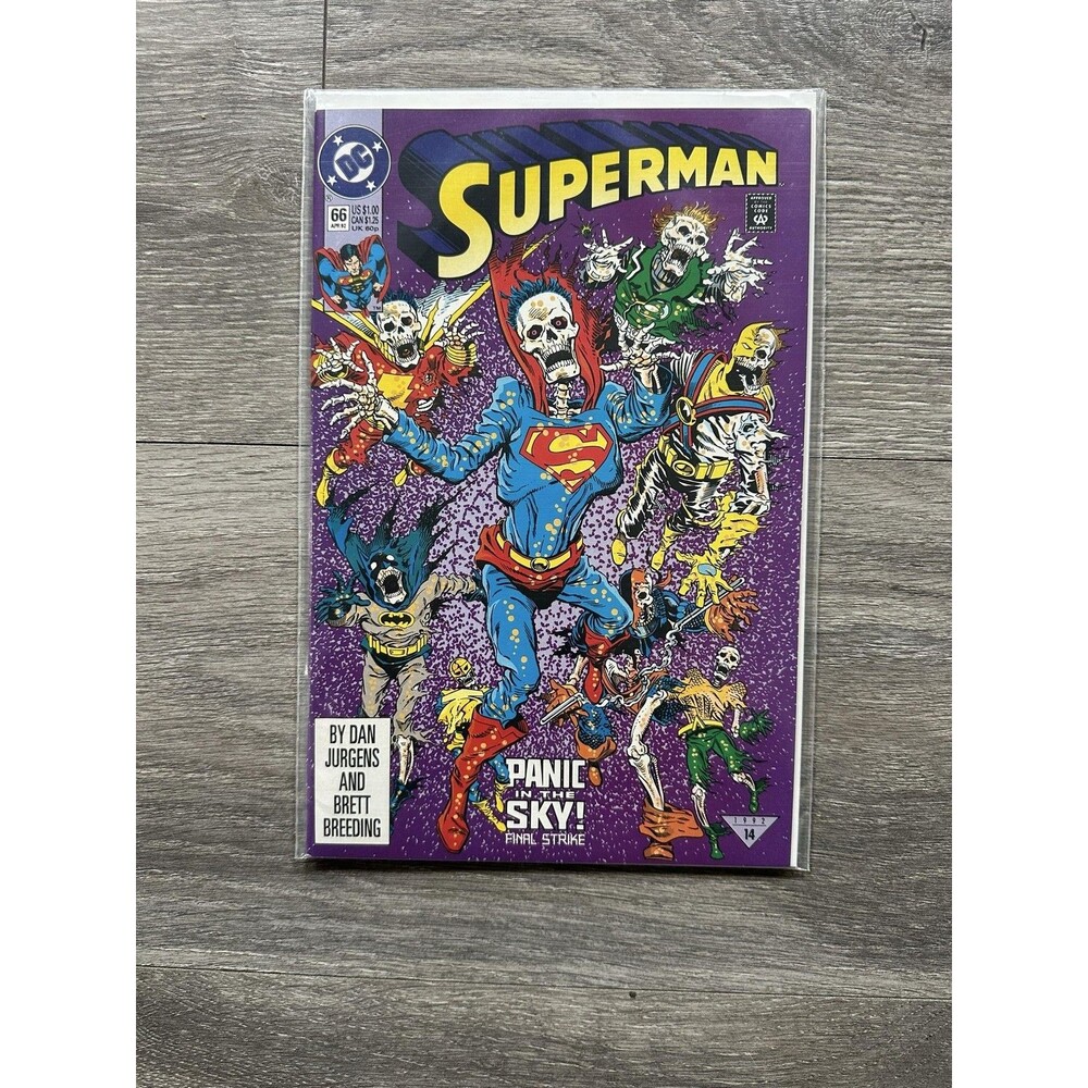 DC Superman #66 Single Issue Comic Dan Jurgens Brett Breeding Color Vintage